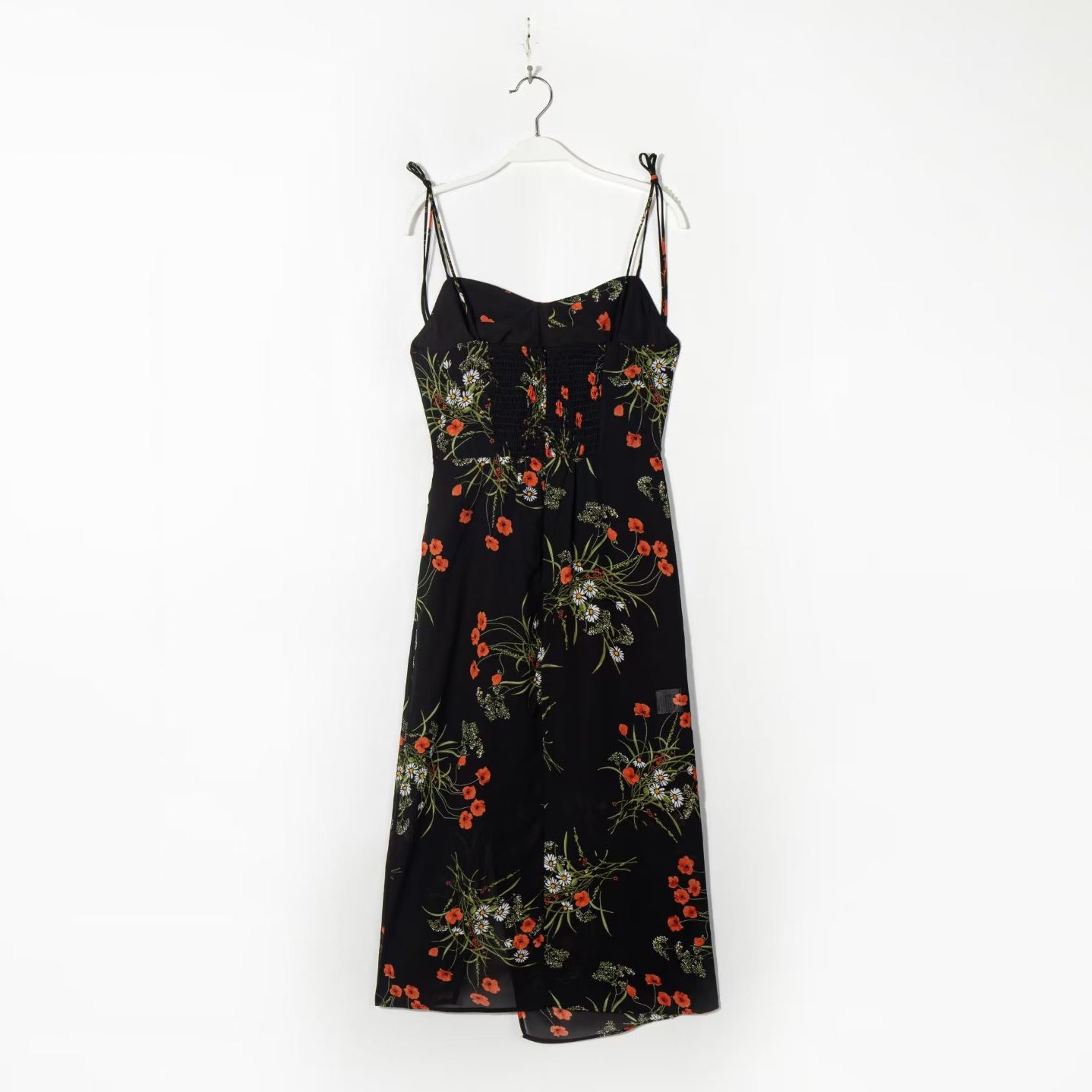 Draped Waist Printed Midi Dress