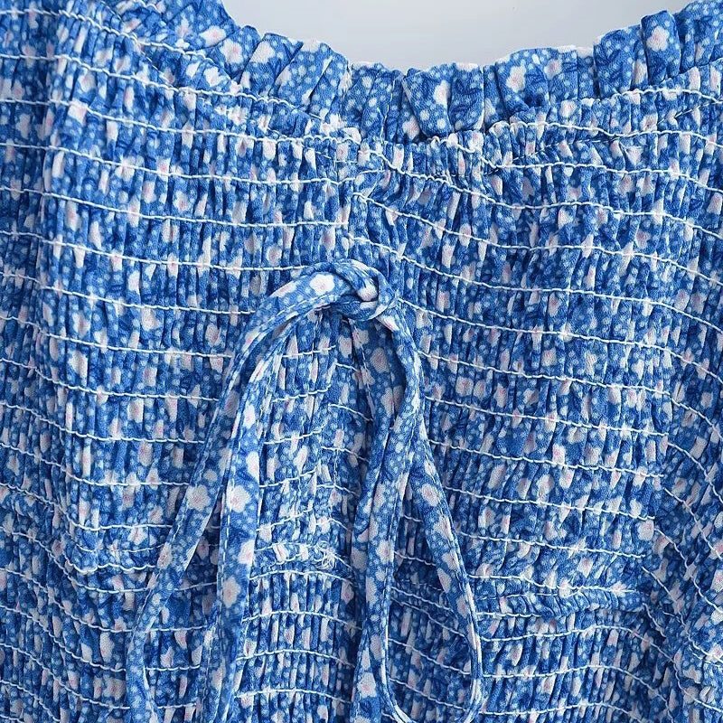 Printed Puff Sleeve Dress