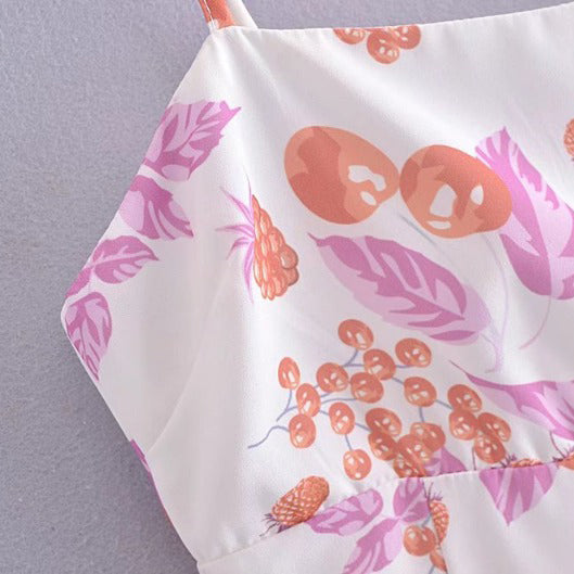 Fruity Print Mini Dress