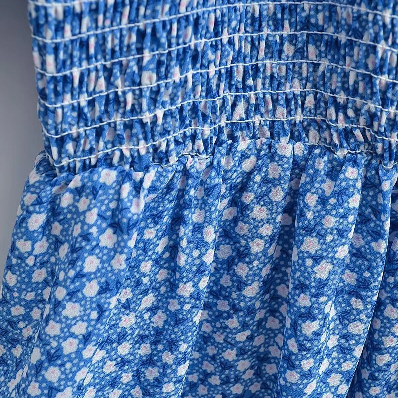 Printed Puff Sleeve Dress