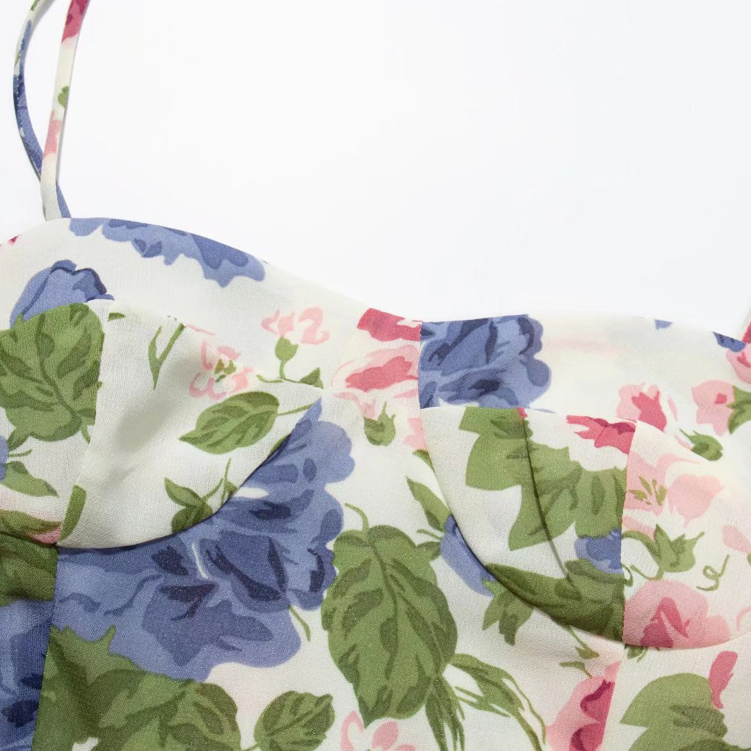 Bustier Dress with Thigh Slit