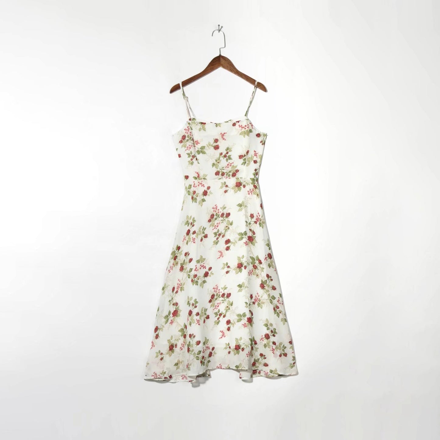 Floral Print Flare Midi Dress