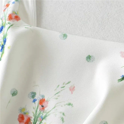 Sleeveless Printed Dress with Bust Dart