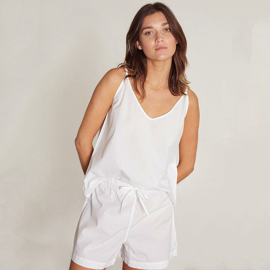 Halter V-neck Imitated Hemp Pyjamas Women Sleepwear Cotton