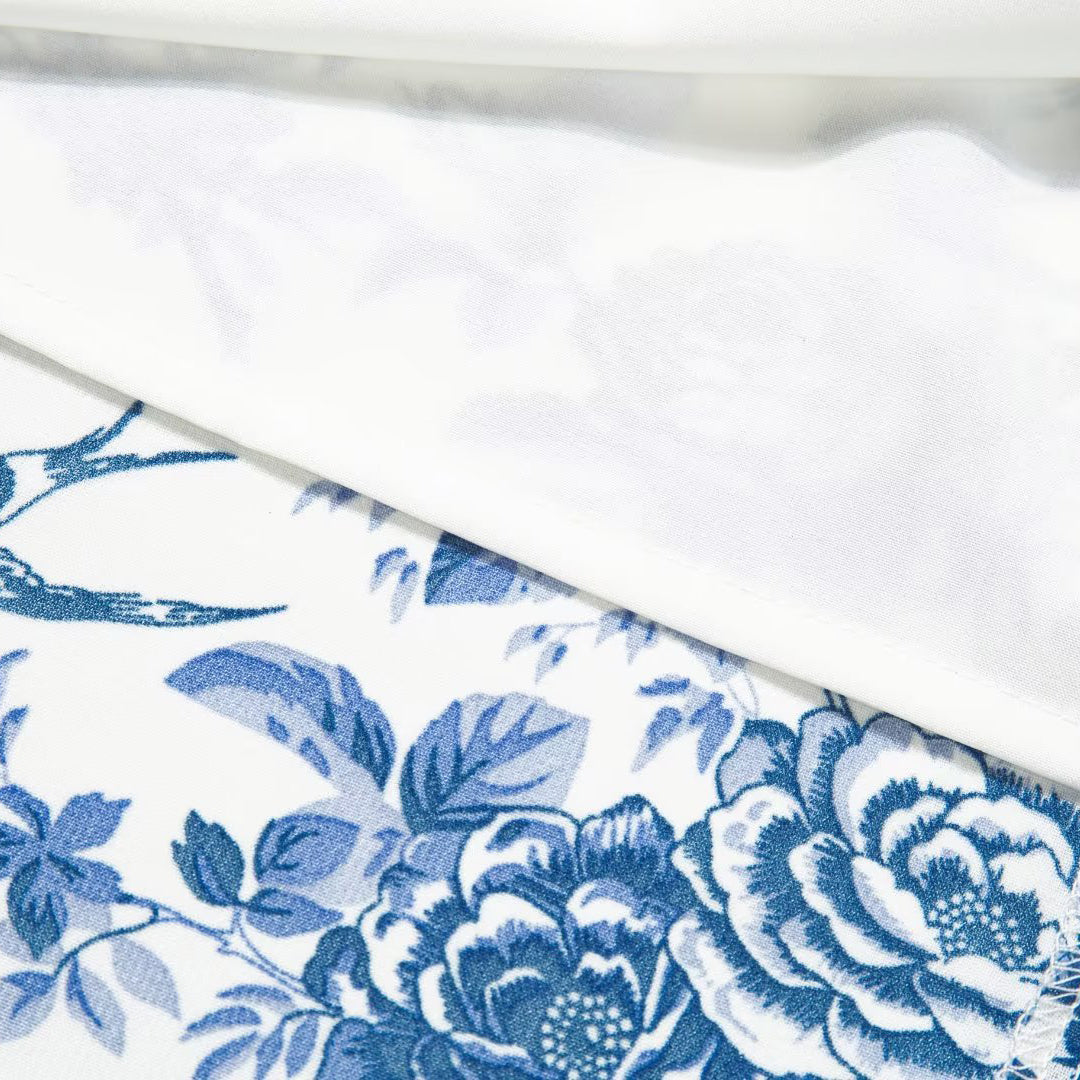 Printed Mini Dress with Asymmetric Hem