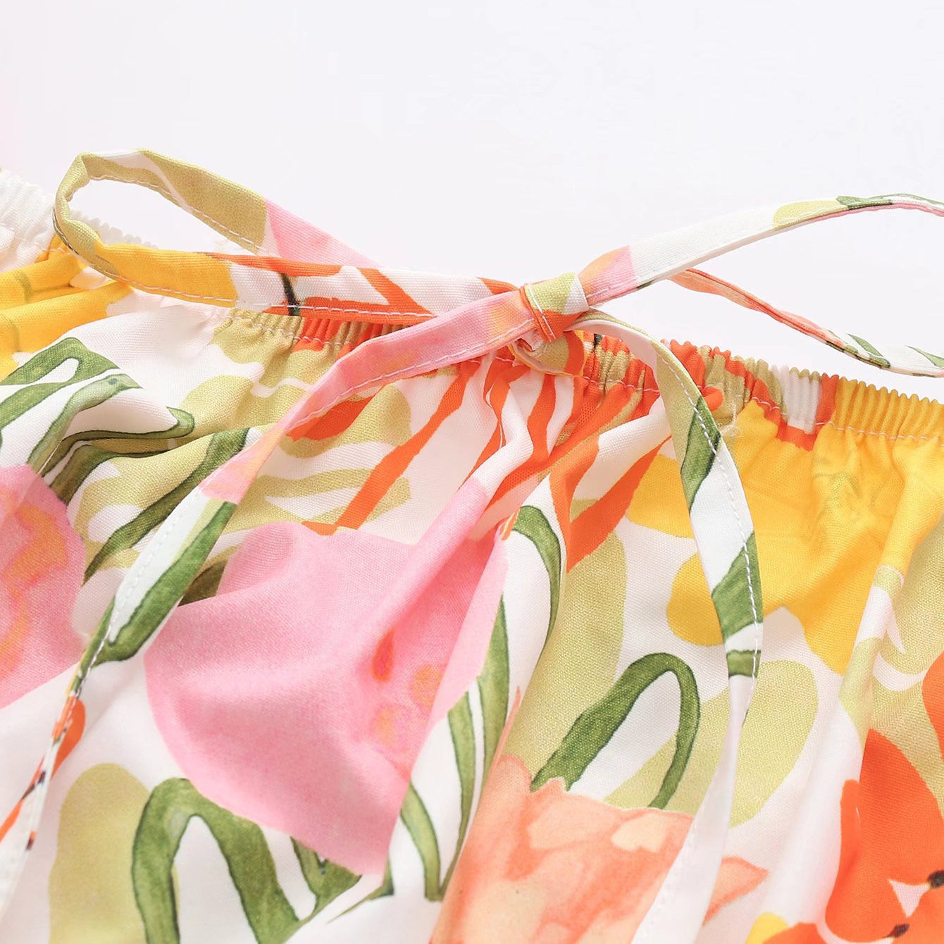 Puff Sleeve Dress with Waist Details