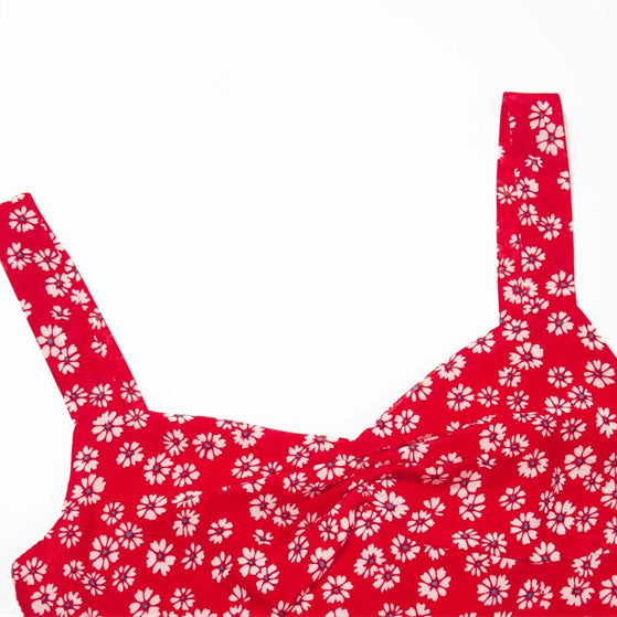 Sleeveless Allover Print Mini Dress