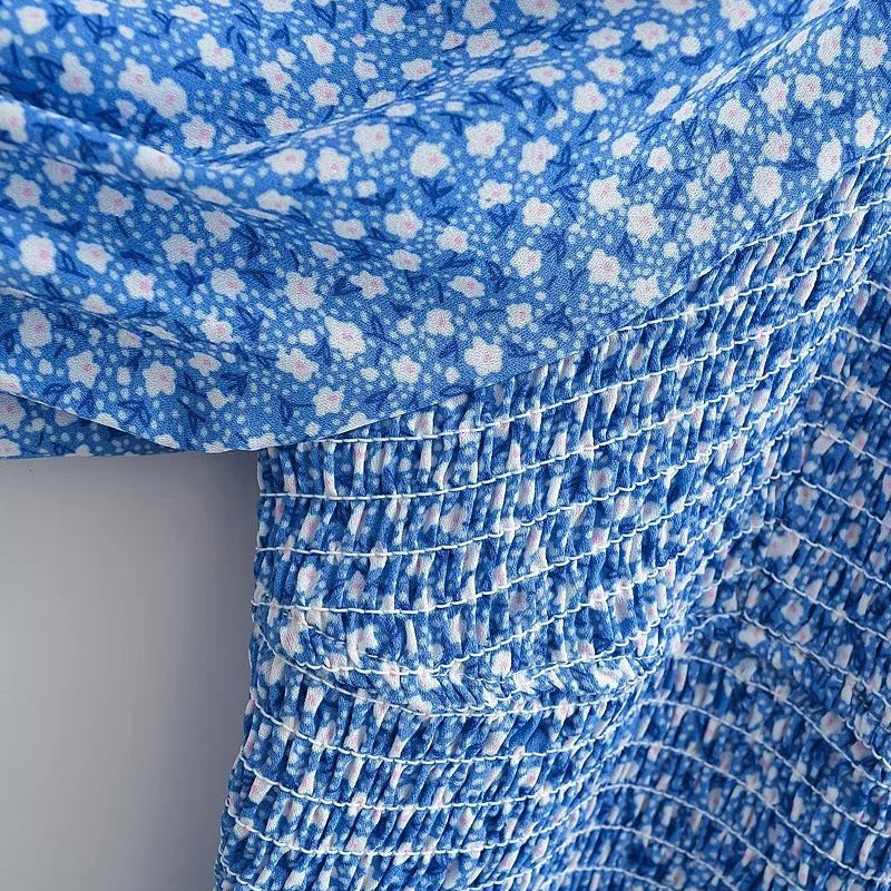 Printed Puff Sleeve Dress