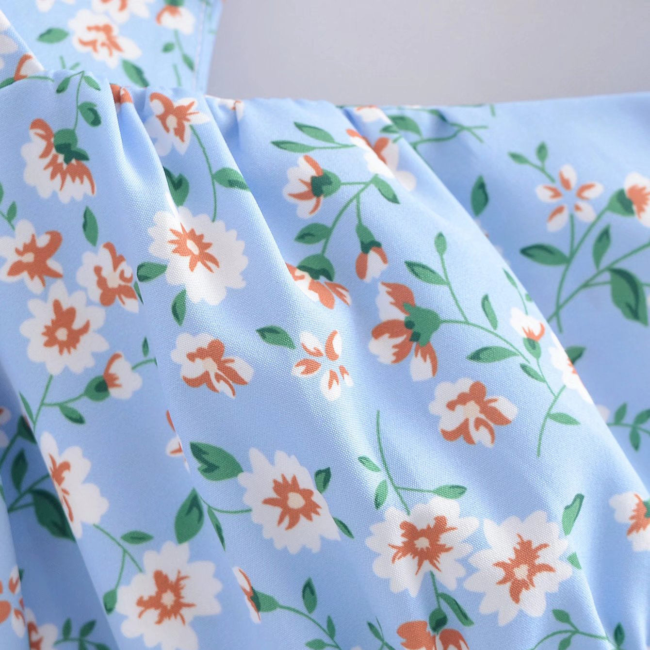 Puff Sleeve Dress with Back Cut Out