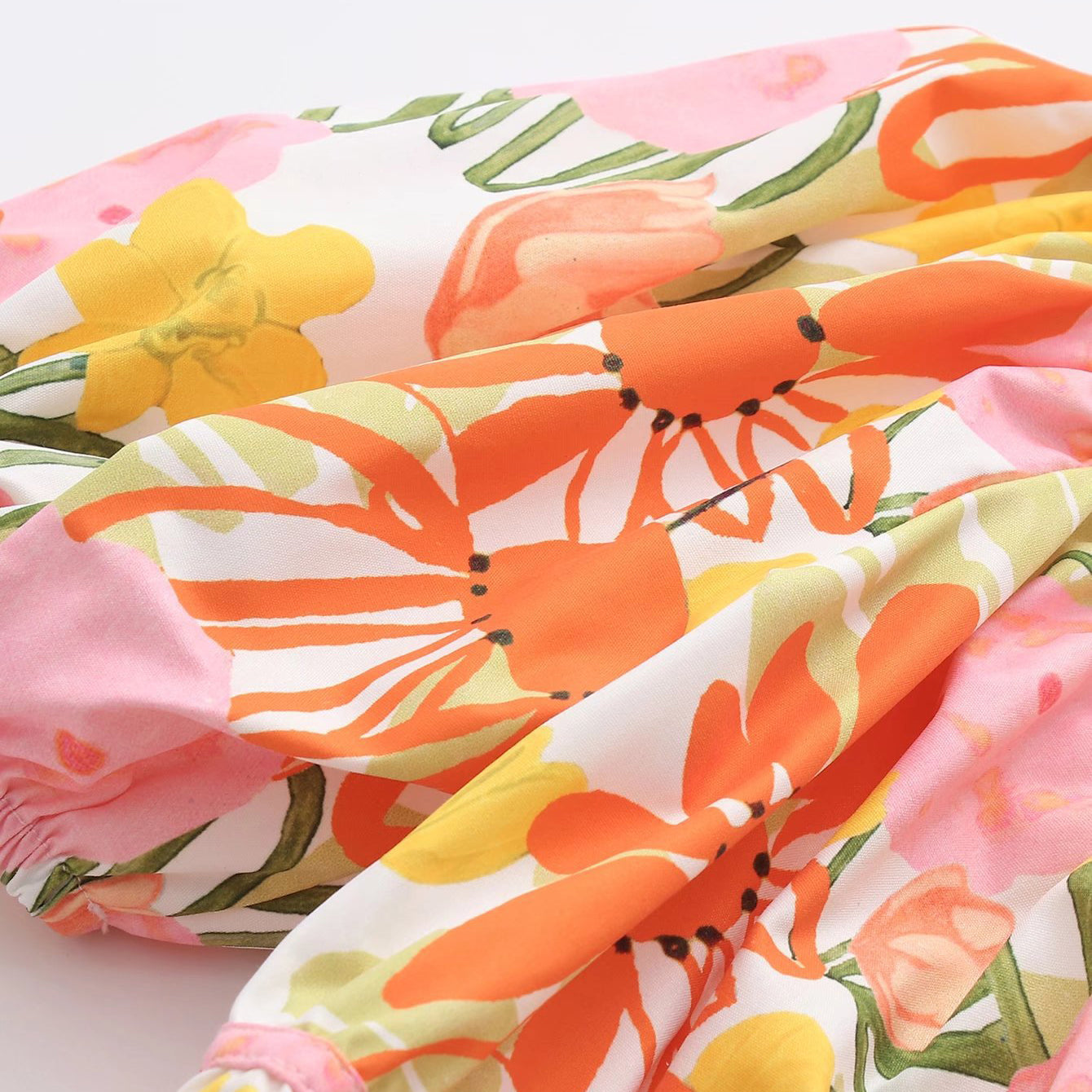 Puff Sleeve Dress with Waist Details