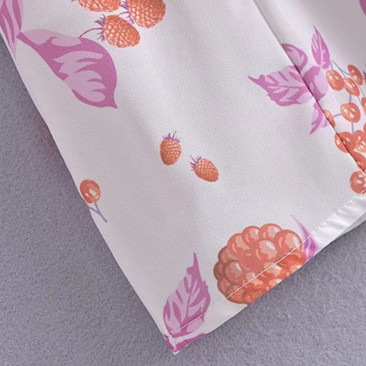 Fruity Print Mini Dress