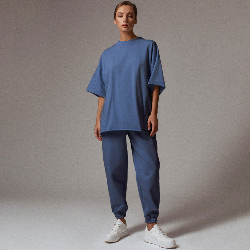 Loose Half Sleeve  Casual Set