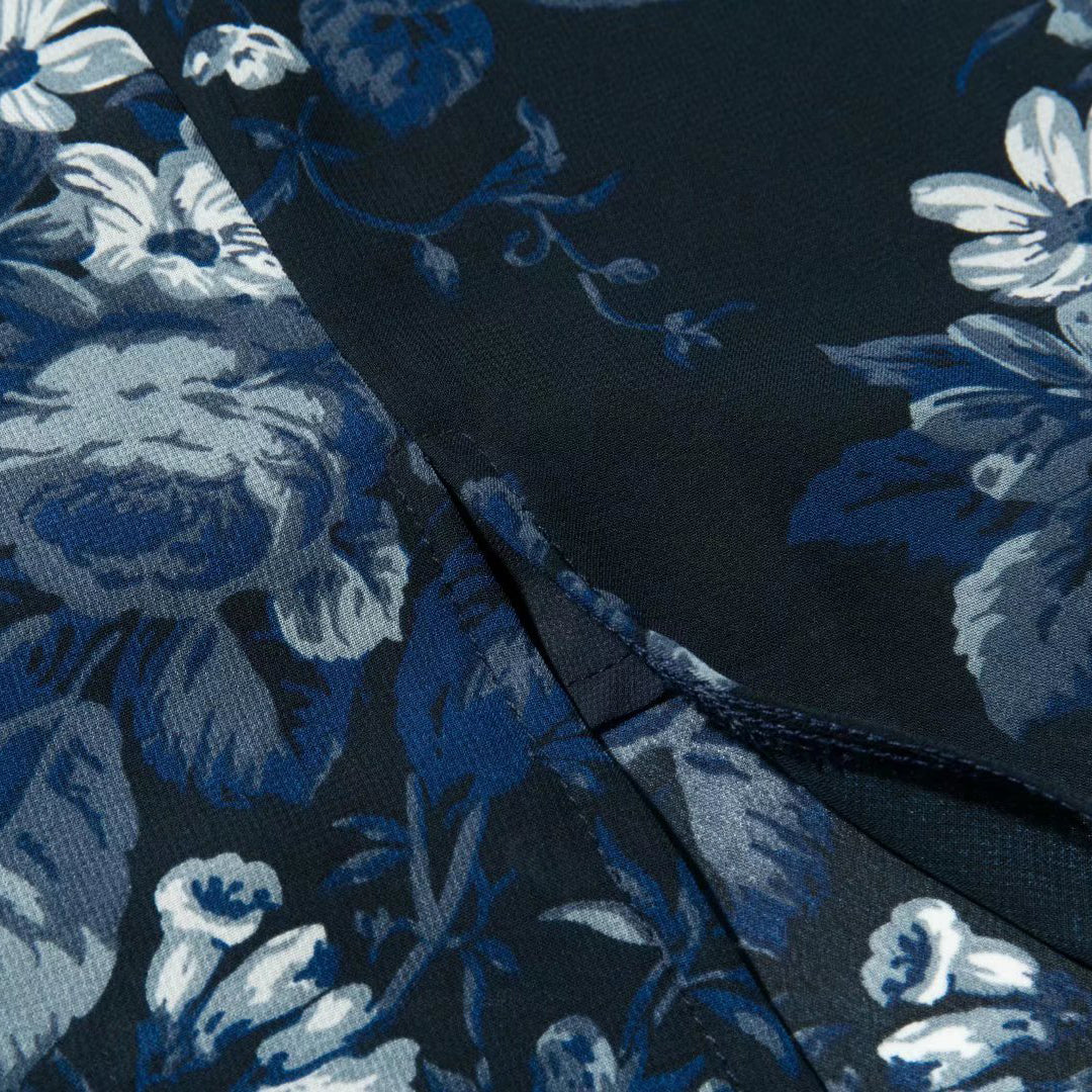 Floral Print Sleeveless Midi with Slit