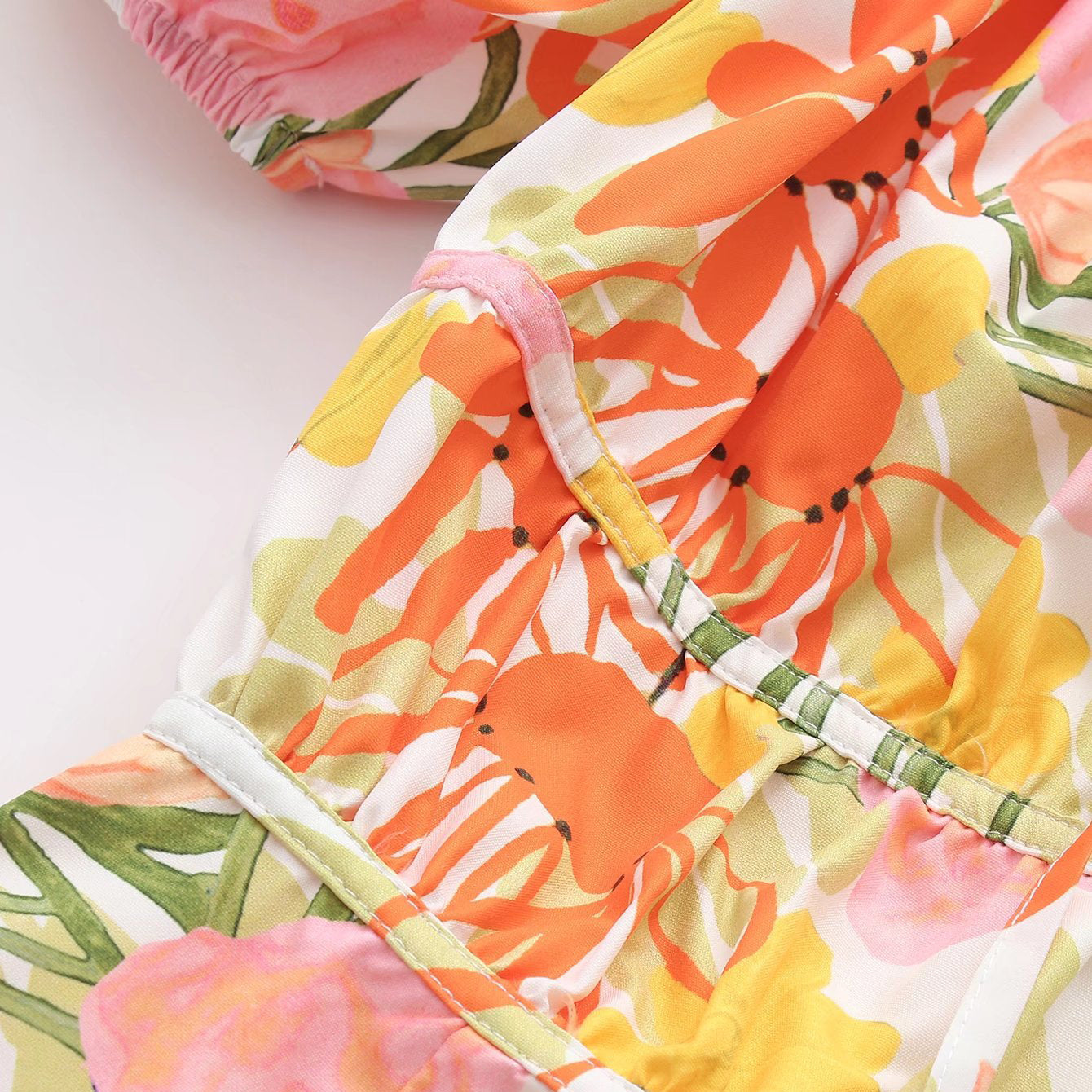 Puff Sleeve Dress with Waist Details