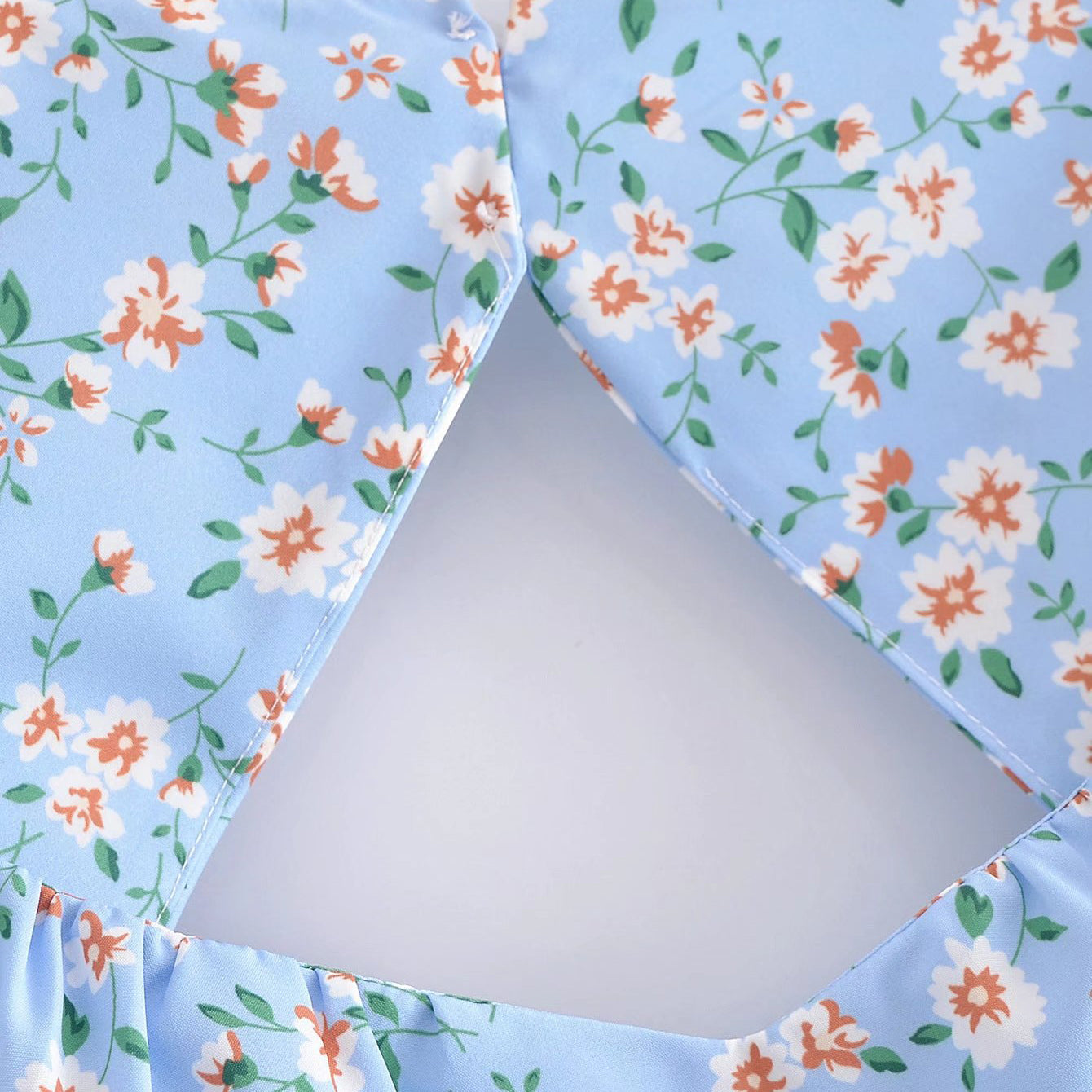 Puff Sleeve Dress with Back Cut Out